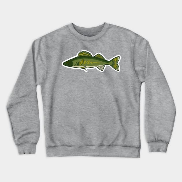 Walleye Crewneck Sweatshirt by KnettersPracticalOutdoors